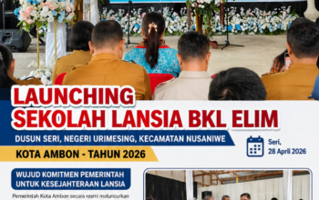 Lansia Tetap Berkarya: Pemkot Ambon Buka Sekolah Lansia Ketiga di Negeri Urimessing, Tekankan Pentingnya Pembelajaran Seumur Hidup