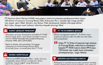 PT HAM Klaim Kuasai 100 Hektar Gunung Botak, PT Tri M Diminta Bayar Jika Ingin Beroperasi