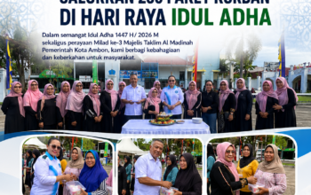 Majelis Taklim Al Madinah dan PKK Kota Ambon Tebar Kepedulian, Salurkan 250 Paket Kurban di Hari Raya Idul Adha