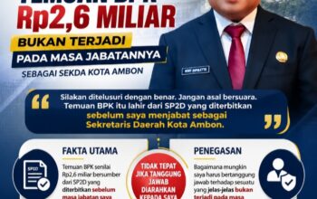 Sapulette Tegaskan Temuan BPK Rp2,6 Miliar Bukan Terjadi pada Masa Jabatannya 