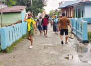 Percepat Pembangunan Daerah, Satgas Karya Bakti Kodim 1506/Namlea Bangun Jembatan Gantung