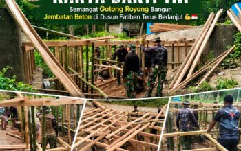 𝗞𝗔𝗥𝗬𝗔 𝗕𝗔𝗞𝗧𝗜 𝗧𝗡𝗜 | Semangat Gotong Royong Bangun Jembatan Beton di Dusun Fatiban Terus Berlanjut
