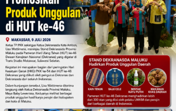 Lisa Wattimena Tinjau Stand Dekranasda Provinsi Maluku, Promosikan Produk Unggulan di HUT ke-46 Dekranas