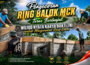 Pengecoran Ring Balok MCK Terus Berlanjut, Wujud Nyata Karya Bakti TNI untuk Masyarakat Desa Dava
