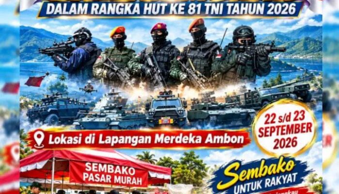 HUT ke-81 TNI, Bazar Murah Hadirkan Produk UMKM di Lapangan Merdeka Ambon